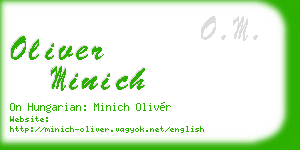 oliver minich business card